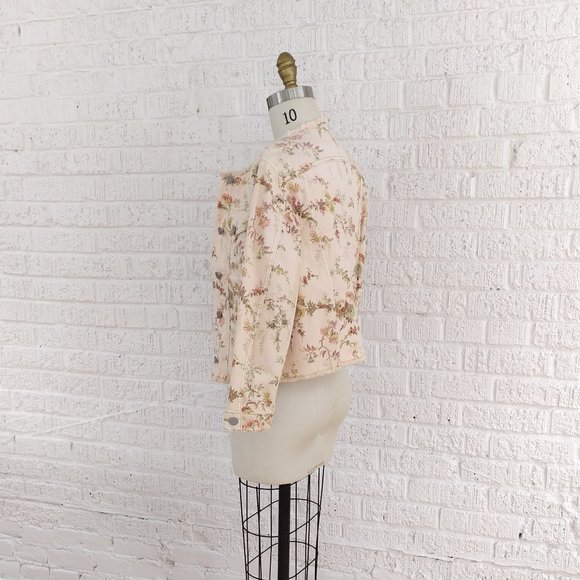 ADORABLE REBECCA TAYLOR PRINT JEAN JACKET - Picture 2 of 9